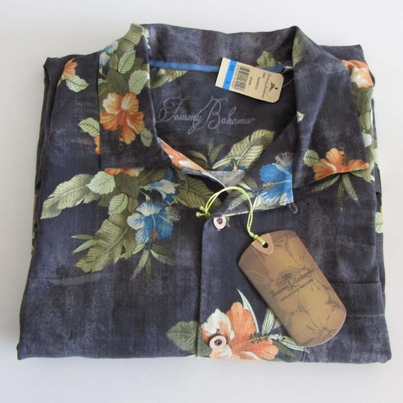 Tommy Bahama Other - NWT TOMMY BAHAMA Palm Sketch SS floral pattern silk shirt XL